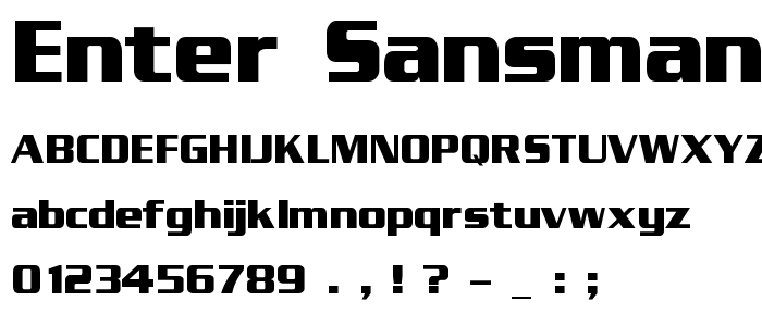 Enter Sansman Bold font
